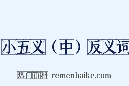 小五义（中）反义词是什么意思的图片